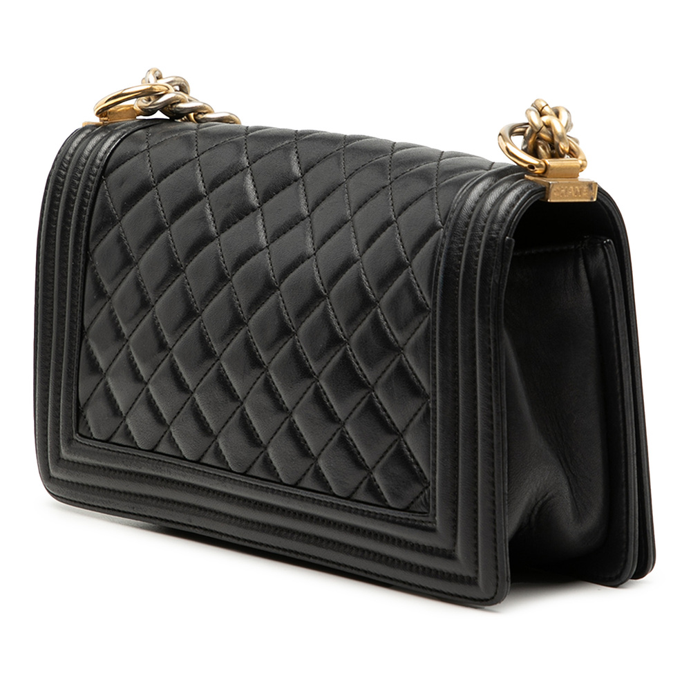Pre-Loved Chanel Medium Quilted Lambskin Boy Flap - Picture 2 of 7